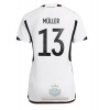 Maglia ufficiale Germania Thomas Muller 13 Casa Mondiali 2022 per Donna